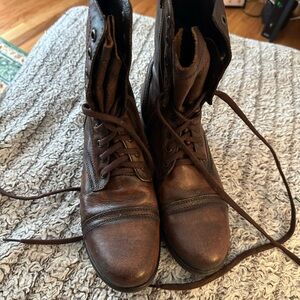 Steve Madden Dark Brown Combat Boots